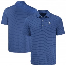 Los Angeles Dodgers Cutter & Buck Royal Forge Eco Fine Line Stripe Polo