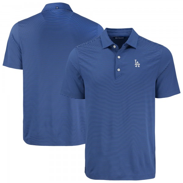 Los Angeles Dodgers Cutter & Buck Royal Forge Eco Fine Line Stripe Polo