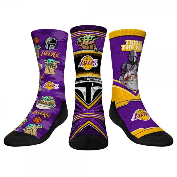 Три пары носков Los Angeles Lakers Rock Em Socks Youth