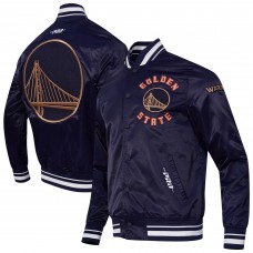 Куртка на кнопках Golden State Warriors Pro Standard Navy 2024/25 City Edition Chenille Satin