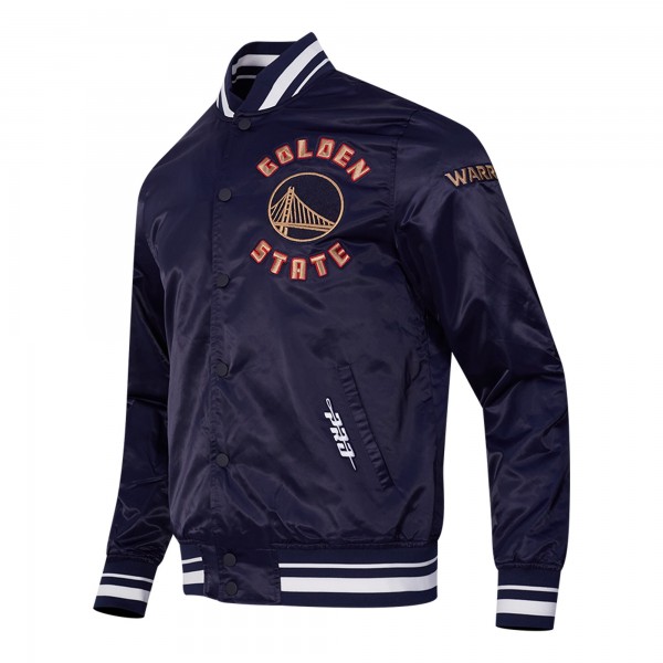 Куртка на кнопках Golden State Warriors Pro Standard Navy 2024/25 City Edition Chenille Satin