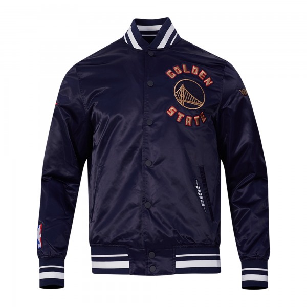 Куртка на кнопках Golden State Warriors Pro Standard Navy 2024/25 City Edition Chenille Satin