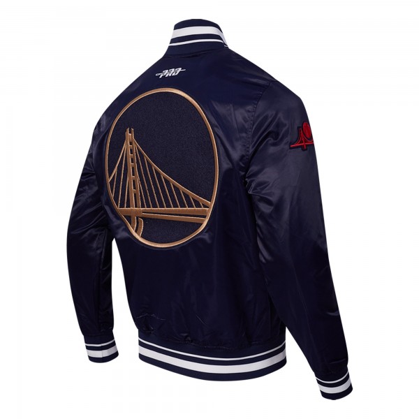 Куртка на кнопках Golden State Warriors Pro Standard Navy 2024/25 City Edition Chenille Satin