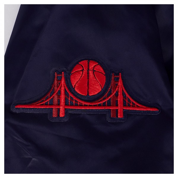 Куртка на кнопках Golden State Warriors Pro Standard Navy 2024/25 City Edition Chenille Satin