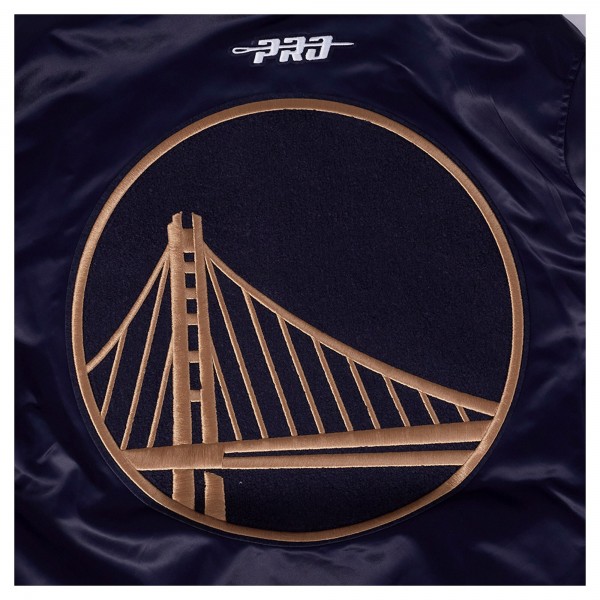 Куртка на кнопках Golden State Warriors Pro Standard Navy 2024/25 City Edition Chenille Satin