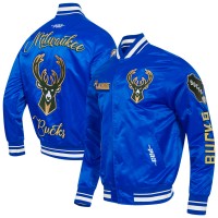 Бомбер Milwaukee Bucks Pro Standard 2024/25 City Edition Chenille Applique Satin - Blue