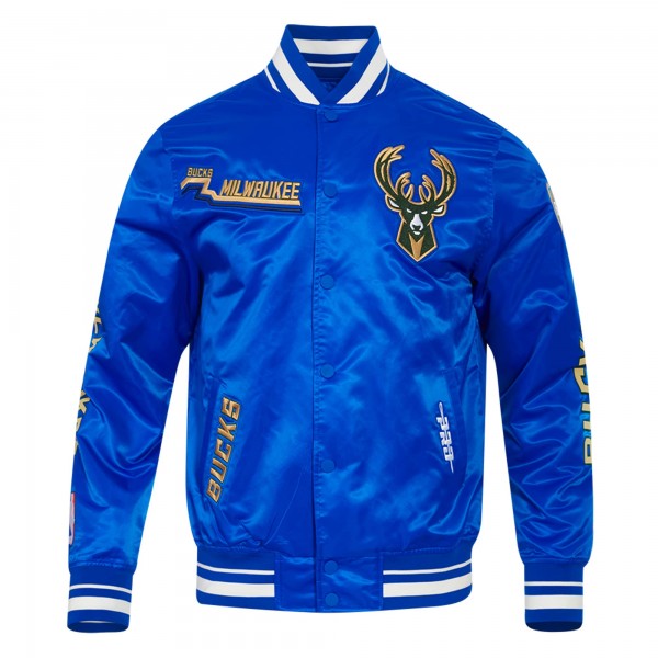 Бомбер Milwaukee Bucks Pro Standard 2024/25 City Edition Chenille Applique Satin - Blue