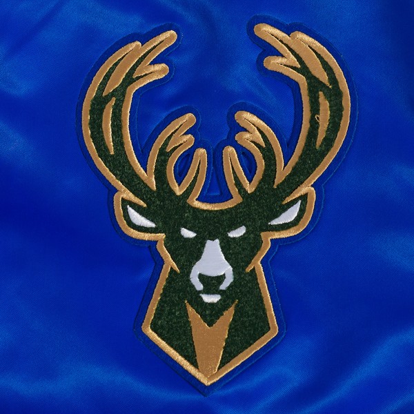 Бомбер Milwaukee Bucks Pro Standard 2024/25 City Edition Chenille Applique Satin - Blue