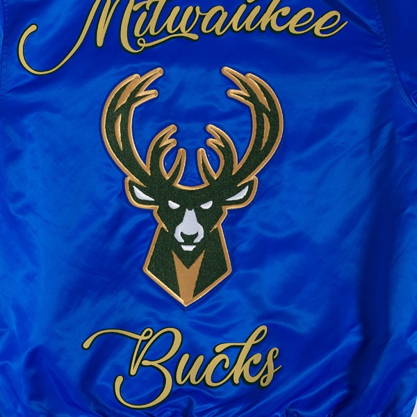 Бомбер Milwaukee Bucks Pro Standard 2024/25 City Edition Chenille Applique Satin - Blue