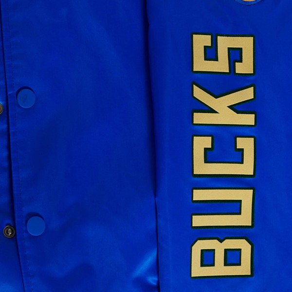 Бомбер Milwaukee Bucks Pro Standard 2024/25 City Edition Chenille Applique Satin - Blue
