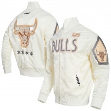 Куртка на кнопках Chicago Bulls Pro Standard Cream 2024/25 City Edition Chenille Satin