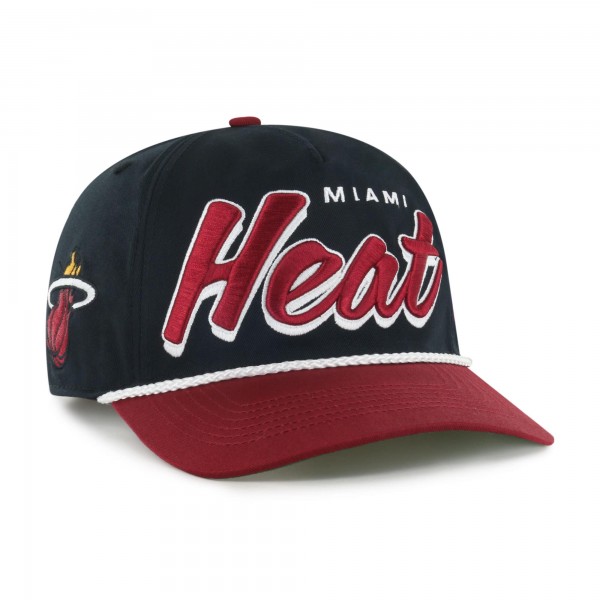 Бейсболка Miami Heat 47 Black/Red Dropshadow Rope Hitch