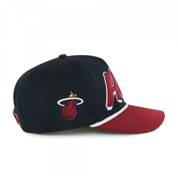 Бейсболка Miami Heat 47 Black/Red Dropshadow Rope Hitch