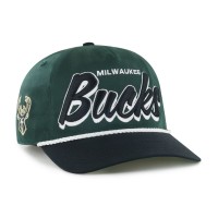 Бейсболка Milwaukee Bucks 47 Hunter Green/Black Dropshadow Rope Hitch