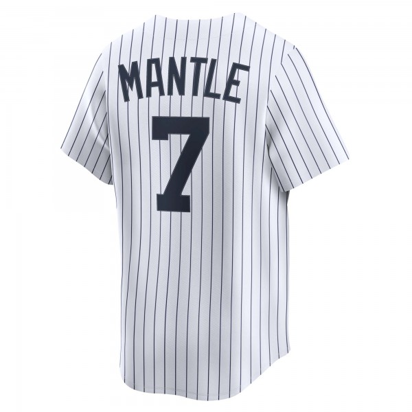 New York Yankees Mickey Mantle Nike White Throwback Cooperstown Collection Limited Jersey