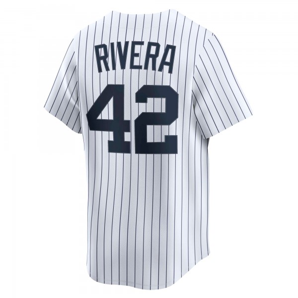New York Yankees Mariano Rivera Nike White Throwback Cooperstown Collection Limited Jersey