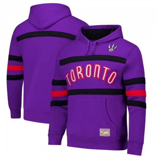 Toronto Raptors Mitchell & Ness Purple Hardwood Classics Nights Head Coach Pullover Hoodie