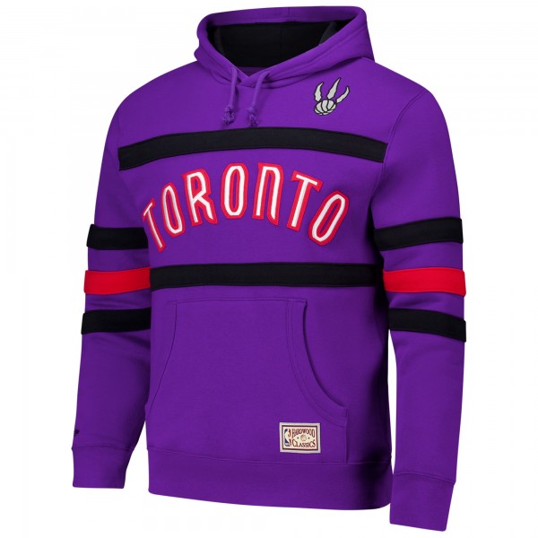 Toronto Raptors Mitchell & Ness Purple Hardwood Classics Nights Head Coach Pullover Hoodie
