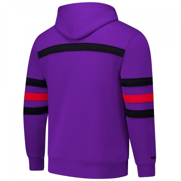Toronto Raptors Mitchell & Ness Purple Hardwood Classics Nights Head Coach Pullover Hoodie