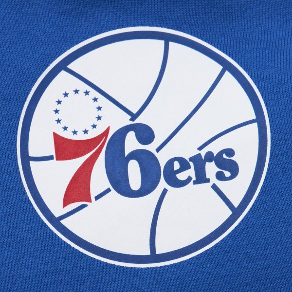 Philadelphia 76ers Mitchell & Ness Royal Hardwood Classics There & Back 2.0 Vintage Pullover Sweatshirt