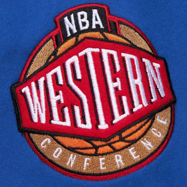 Толстовка Golden State Warriors Mitchell & Ness Chainstitch Applique Vintage Heavyweight - Royal