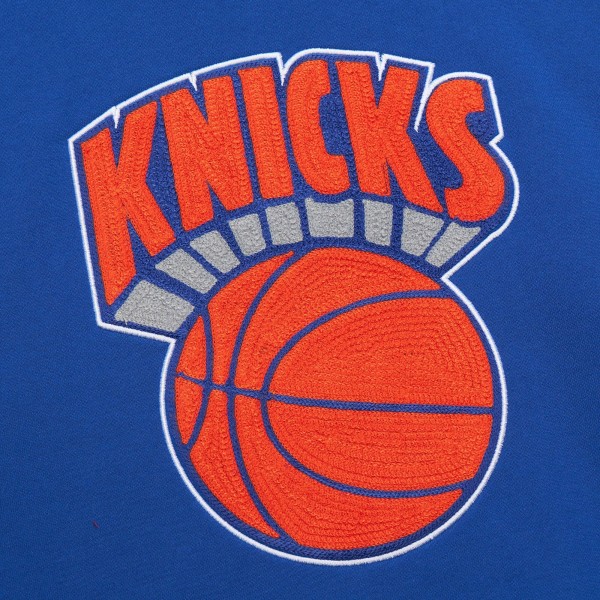 Толстовка New York Knicks Mitchell & Ness Chainstitch Applique Vintage Heavyweight - Blue