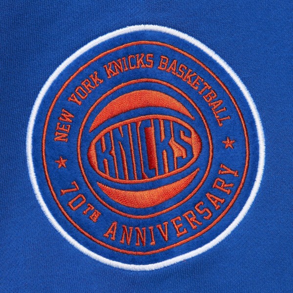 Толстовка New York Knicks Mitchell & Ness Chainstitch Applique Vintage Heavyweight - Blue