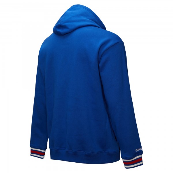 Philadelphia 76ers Mitchell & Ness Royal Chainstitch Applique Vintage Heavyweight Pullover Hoodie