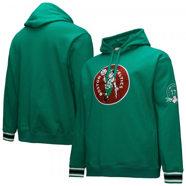 Толстовка Boston Celtics Mitchell & Ness Chainstitch Applique Vintage Heavyweight - Kelly Green