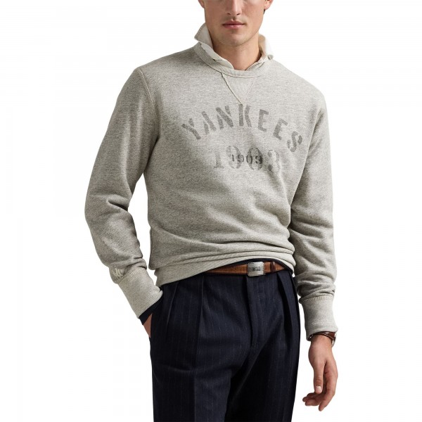 Поло Кофта New York Yankees Ralph Lauren Heather Gray