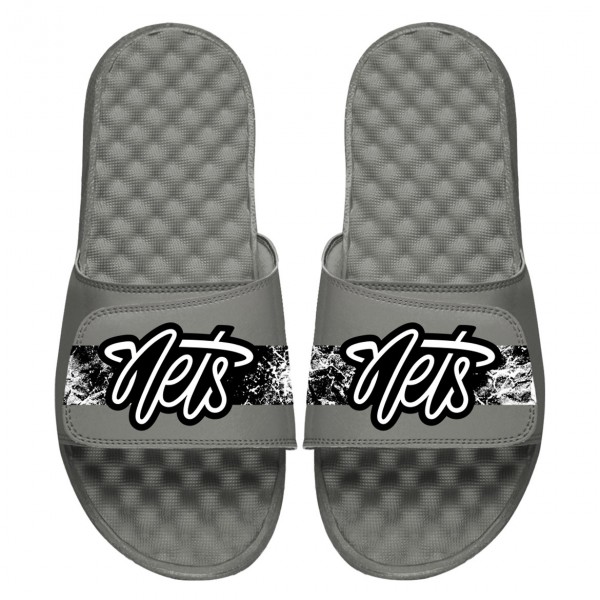 Unisex Brooklyn Nets ISlide Distressed Slide Sandals