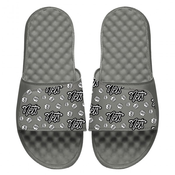 Шлепки Youth Brooklyn Nets ISlide Pattern
