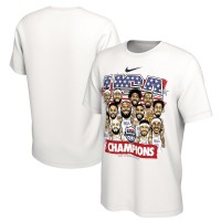 Футболка USA Mens Basketball Nike Unisex 2024 Summer Olympics Gold Medal Team Caricature - White
