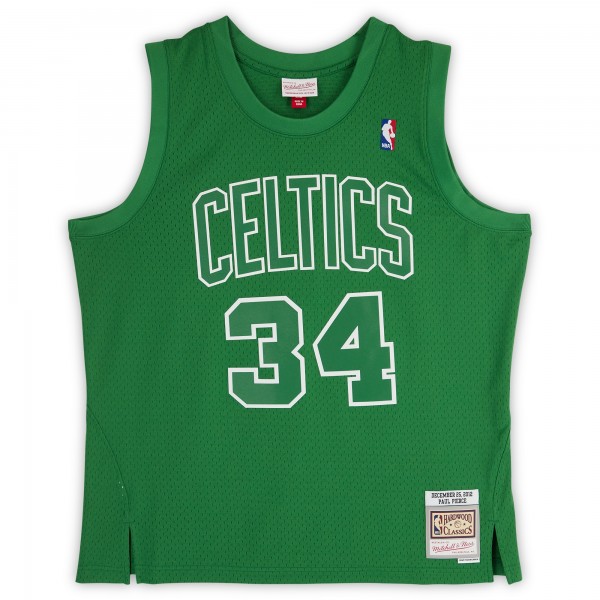 Paul Pierce Boston Celtics Autographed Fanatics Authentic Mitchell & Ness Kelly Green 2012 Christmas Day Swingman Jersey