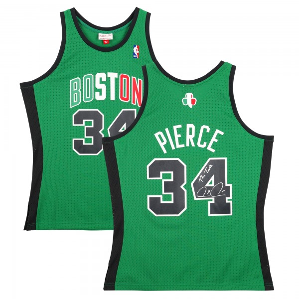 Paul Pierce Boston Celtics Autographed Fanatics Authentic Michell & Ness Oct. 6, 2007 Italy Alternate Kelly Green Swingman Jersey with The Truth Inscription