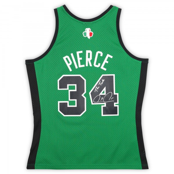 Paul Pierce Boston Celtics Autographed Fanatics Authentic Michell & Ness Oct. 6, 2007 Italy Alternate Kelly Green Swingman Jersey with The Truth Inscription