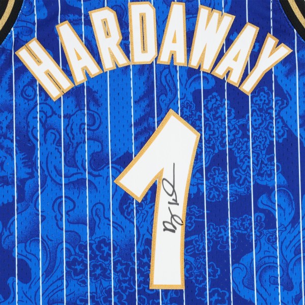 Игровая джерси Penny Hardaway Orlando Magic Autographed Fanatics Authentic Mitchell & Ness Blue 1994-95 Asian Heritage Swingman