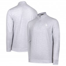 Los Angeles Dodgers Gray Sublime Tri-Blend Quarter-Zip Jacket