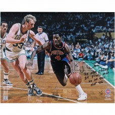 Joe Dumars Detroit Pistons Autographed Fanatics Authentic 16 x 20 Dribbling vs. Larry Bird Photograph with Multiple Inscriptions - Limited Edition of 4