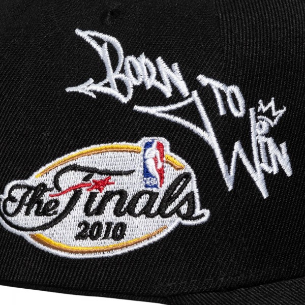 Бейсболка Los Angeles Lakers Mitchell & Ness Black 2010 NBA Finals Born To Win Pro Crown