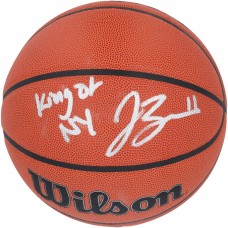 Jalen Brunson New York Knicks Autographed Fanatics Authentic Wilson Authentic Series Indoor/Outdoor Basketball with King of NY Inscription