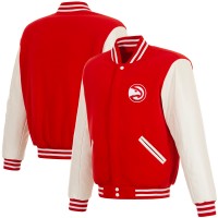 Бомбер Atlanta Hawks JH Design Reversible Varsity - Red