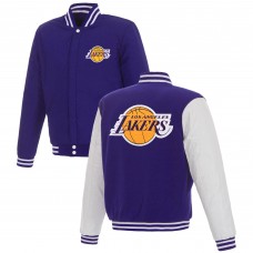 Бомбер Los Angeles Lakers JH Design Reversible Varsity - Purple