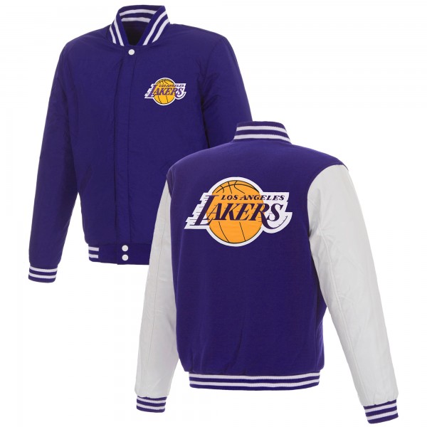 Бомбер Los Angeles Lakers JH Design Reversible Varsity - Purple