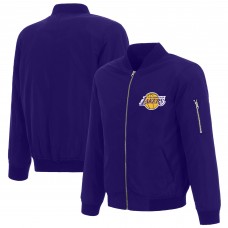 Кофта на молнии Los Angeles Lakers JH Design Nylon Bomber - Purple