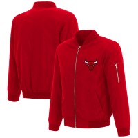 Кофта на молнии Chicago Bulls JH Design Nylon Bomber - Red