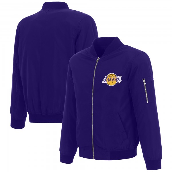 Кофта на молнии Los Angeles Lakers JH Design Nylon Bomber - Purple