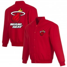 Куртка на кнопках Miami Heat JH Design Red Poly-Twill