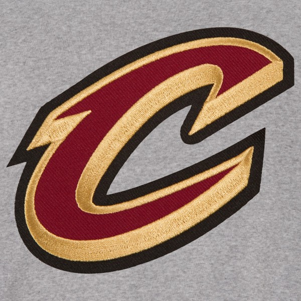 Cleveland Cavaliers JH Design Gray/Black Two-Tone Reversible Fleece Full-Snap Jacket