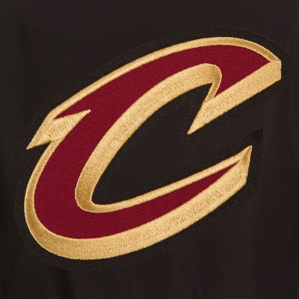 Cleveland Cavaliers JH Design Gray/Black Two-Tone Reversible Fleece Full-Snap Jacket